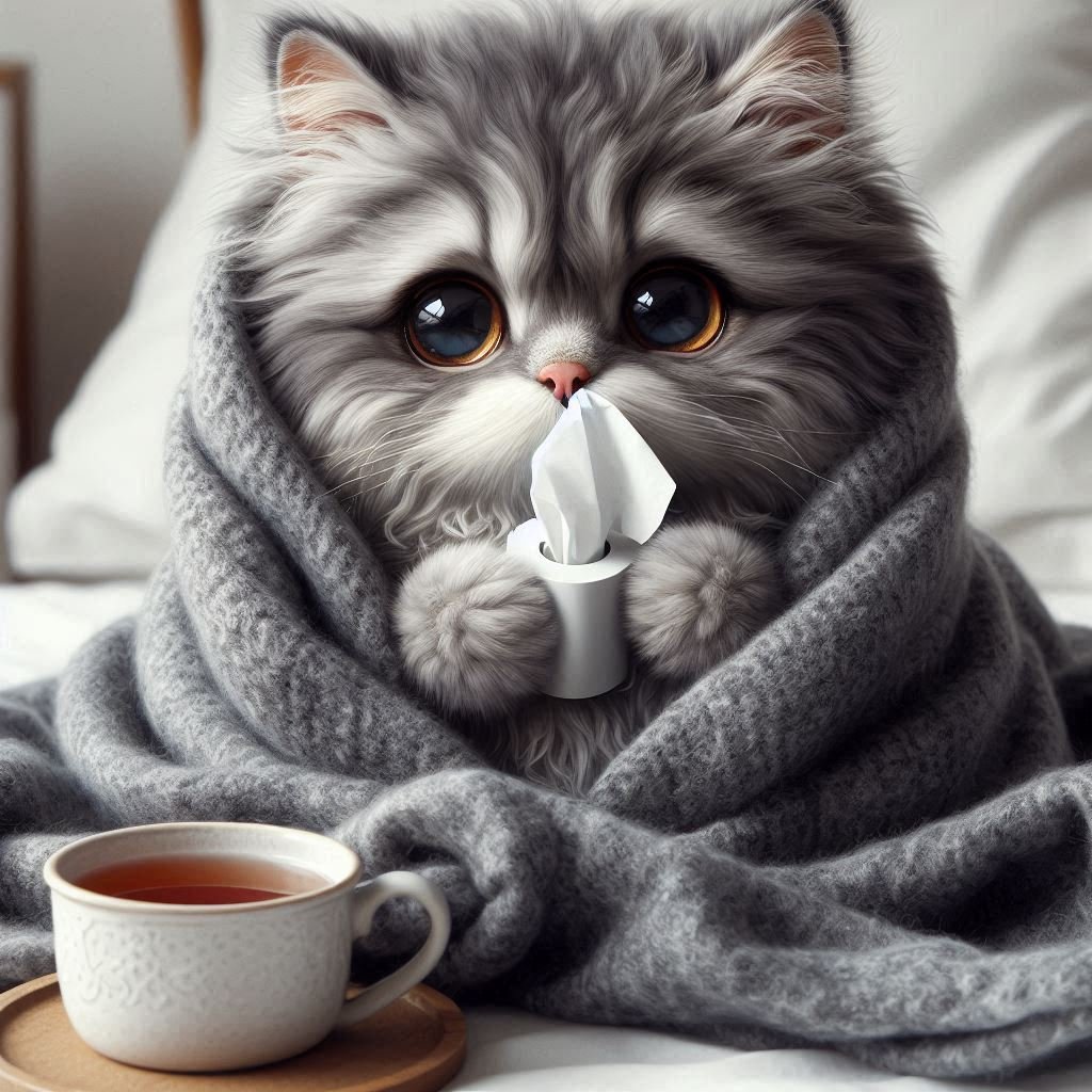 Cat with cold 3