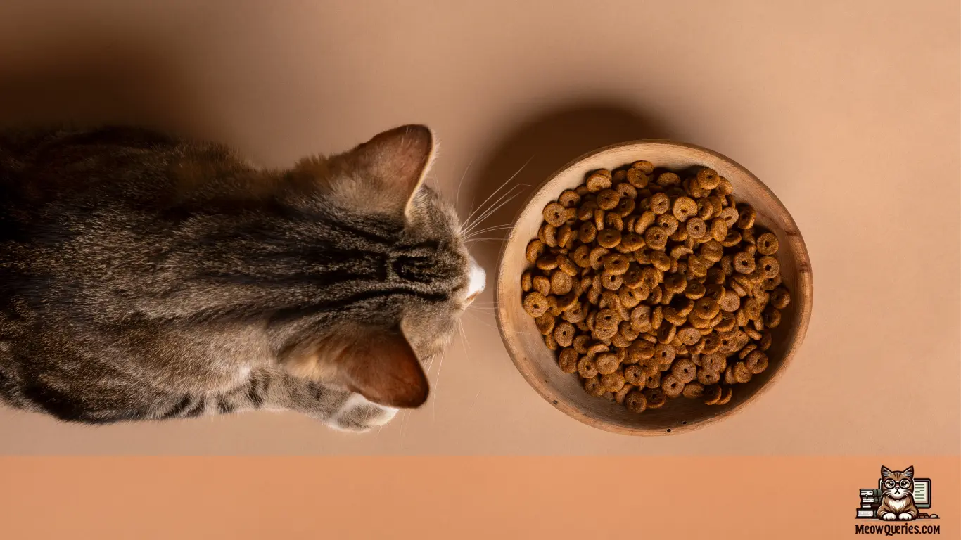 Cat eating cat food